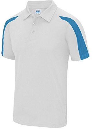 AWDis Men's Contrast Cool Polo Shirt Lawn Bowls Bowling Football Gym Running Sports