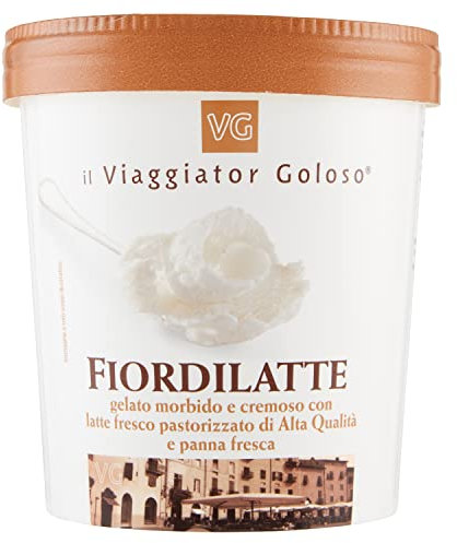il Viaggiator Goloso Gelato Morbido e Cremoso Gusto Fiordilatte, 850ml (Surgelato)