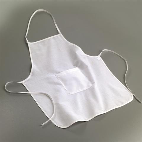 bastelkoerble® Malkittel Baumwolle, Kinderschürzen zum Bemalen , 60 x 50cm in weiss, (Dünne Qualität) Bedrucken - Textiles Gestalten