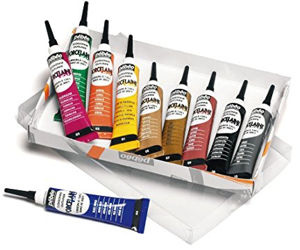 Pebeo Porcelaine 150 Porzellan 20 ml Farbe Outliner-Set, Pappe, Box von 10