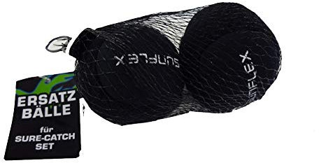 Sunflex Ersatzbälle für Sure Catch Set | hochwertig verarbeitet aus Neopren mit Klett | Farbe schwarz