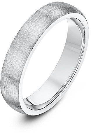 Theia Ehering Palladium 950 - Sehr massiv, Court Shape, 4mm mattierter - Größe 56 (17.8)