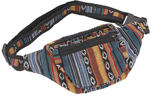 GURU SHOP Ethno Sidebag & Gürteltasche, Hüfttasche - Modell 7, Unisex - Erwachsene, Baumwolle, 14x22x6 cm