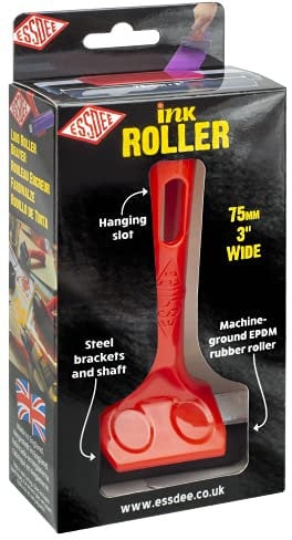 ESSDEE Rouleau encreur Rouge 75 mm