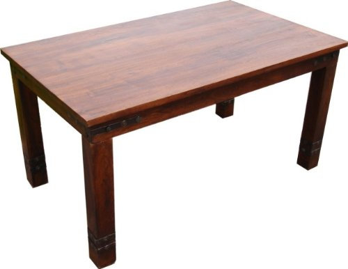 Kolonialstil Esstisch aus Akazienholz, 78 cm hoch, 90 cm breit, Modell 4