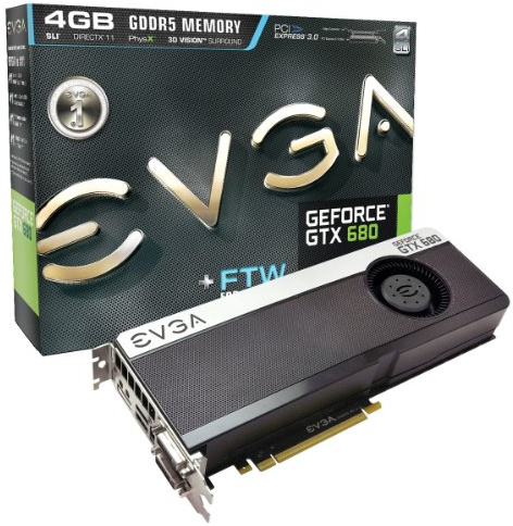 EVGA GF GTX 680 4GB FTW Graphics Card with Backplate