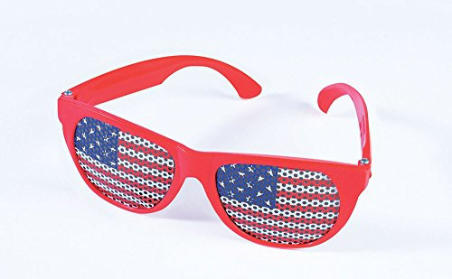 Forum Novelties X74692 Brille mit USA-Flagge, Unisex, Erwachsene, Einheitsgröße