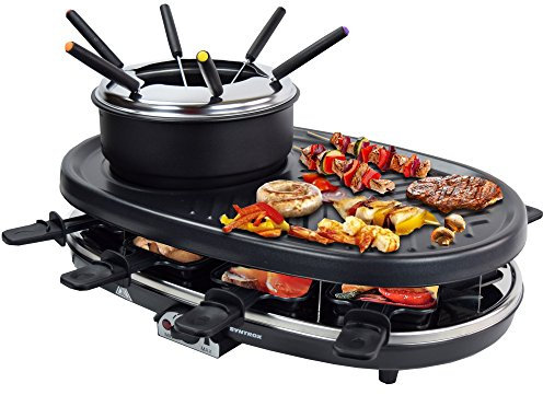 Syntrox Germany 3 in 1 Raclette-Grill-Fondue Appenzell für 8 Personen