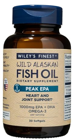 Wiley's Finest Wild Alaskan Fish Oil Peak EPA, 30 Count (Pack of 1)