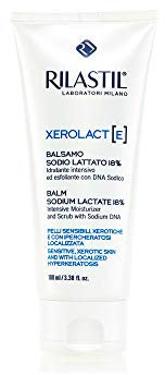 Rilastil Xerolact Balsamo 18%, Trattamento Emolliente e Levigante, Idratante Intensivo ed Esfoliante, per Pelli Sensibili, Confezione da 100ml