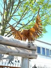 Zen Man Adler,Vogel, Garten Figuren,Eisen Gartendeko Edelrost Metall Tier Deko Rost
