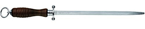Victorinox Round Kitchen Sharpening Steel with Beechwood Handle, Stainless Steel, Beige/Silver, 30 x 5 x 5 cm
