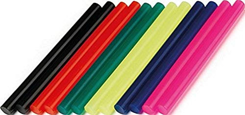 Dremel GG05 Stick per pistola a caldo colorati, confezione da 12, 12 stick di colla a colori multiuso da 7 mm per basse temperature (105-140° Celsius)