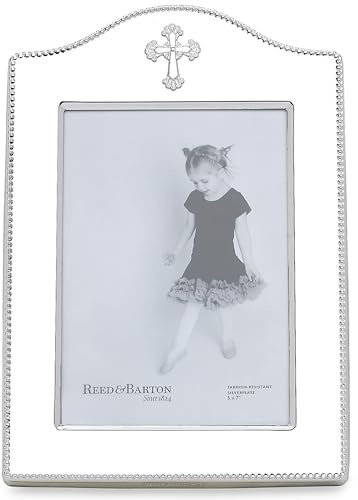 Reed & Barton Abbey Cross Silverplate 5x7 Picture Frame