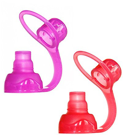 ChooMee SoftSip Food Pouch Top | Baby Led Weaning | No Spill Flow Control Valve, Protects Childs Mouth, 100% Silicone, BPA Free | 2CT