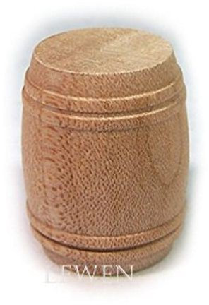 Kimmerle Miniatur Holzfass aus Holz mit 4 Ringe. 3 cm hoch. Krippenzubehör.