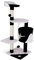 lionto Árbol rascador para Gatos Altura 112 cm, Negro/Blanco