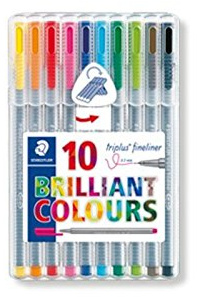 Staedtler Toripurasu Fineliner und feiner Schreibstift, 10 Farben, 334 SB10