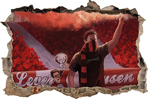 Ultras Leverkusen, 3D Wandsticker Format: 92x62cm, Wanddekoration