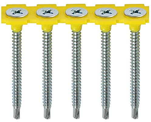 TIMco 00035COLLSD Collated Self Drilling Drywall Screw 3.5 x 50 - Zinc (Box of 1000)