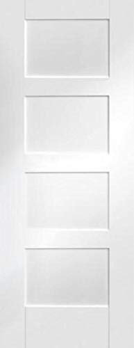 XL Joinery Internal Solid White Primed Shaker 4 Panel Fire Door