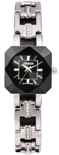 TIME100 Femmes Montre Bracelet Cadran Femmes Dress Quartz Square dial Bracelet en Acier Inoxydable Montre - Bracelet Femmes élégante résistant à l'eau