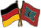 Germany & Malediven Freundschaft Flaggen vergoldet Emaille Pin-Anstecker