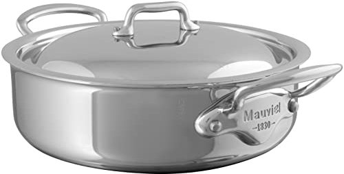 Mauviel1830 5230.29 M 'Cook Pfanne/Kochtopf mit Deckel, Edelstahl, Durchmesser 9 cm