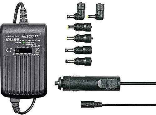 Voltcraft SMP-45 USB Notebook-Netzteil 45 W 9.5 V/DC, 12 V/DC, 15 V/DC, 16 V/DC, 18 V/DC, 19 V/DC, 20 V/DC 3 A