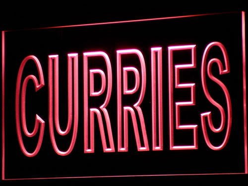 ADV PRO i637-r Curries Sauces Cafe Shop Bar Pub Neon Light Sign Barlicht Neonlicht Lichtwerbung