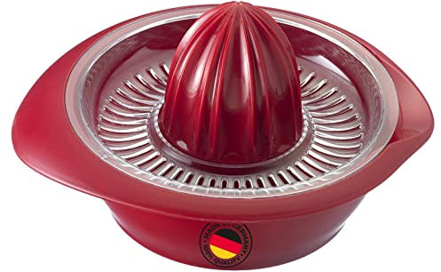 Westmark Spremiagrumi con vaschetta, Diametro: 18,7 cm, Capacità: 0,5 litri, Plastica, Limetta, Rosso, 3091227R
