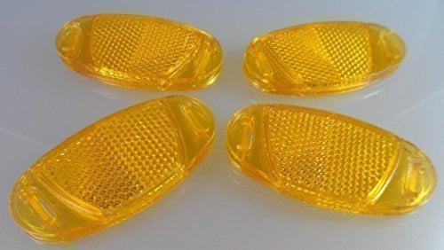 4 Fahrrad - Speichenreflektoren orange, bruchsicher