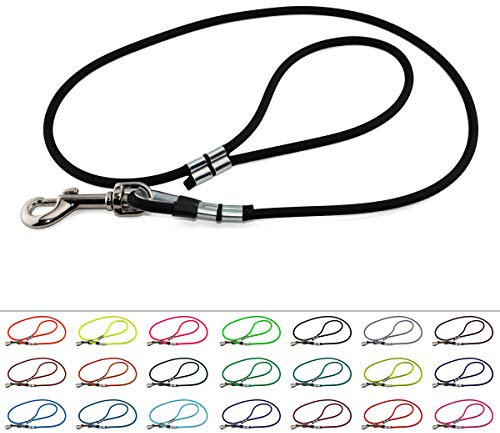 LENNIE BioThane Führleine, rund, Ø 6 mm, 3m lang, mit Handschlaufe, Schwarz