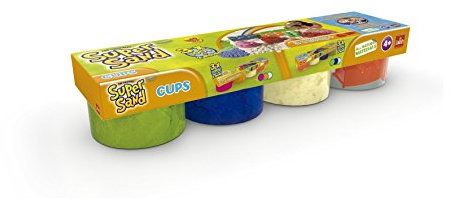 Super Sand Arena - Pack de 4 botes, color azul / verde / blanco / molde (Goliath 83222006) , color/modelo surtido
