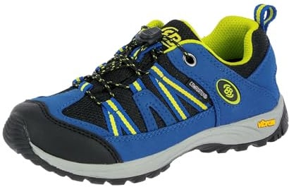 Brütting Unisex Kinder Ohio Low Trekking-& Wanderhalbschuhe, Blau Schwarz Lemon, 35 EU