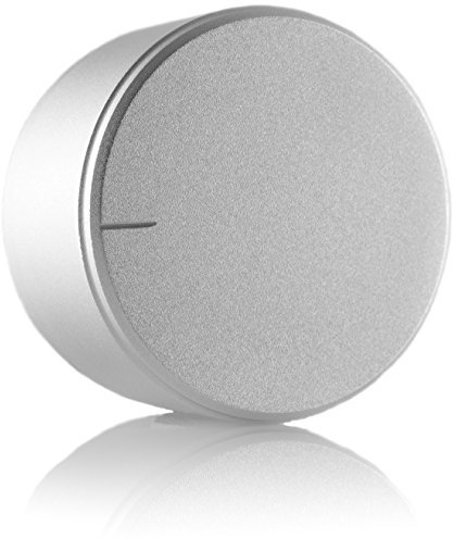 Hifi Lab Poti-Knopf Alu 38x22 Audio Drehknopf Aluminium massiv Silber 6mm Potentiometer Knopf Alu-Knopf