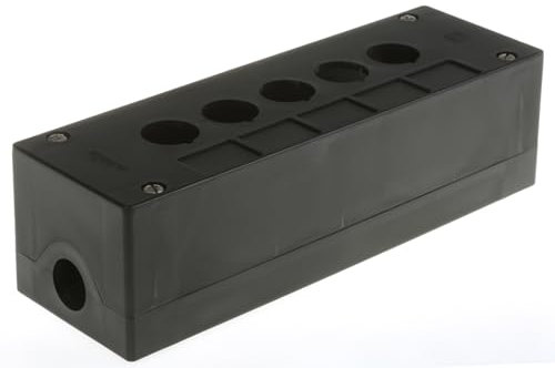 Schneider Electric Empty control station, Harmony XALG, mineral reinforced polyamide, black, 5 cut outs, for severe environments
