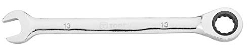 TOPEX Ratschenring-Maulschlüssel Gabelschlüssel Ratschen Schlüssel Ratschenschlüssel Maulschlüssel Ringschlüssel Kombischlüssel - Chrom-Vanadium-Stahl - 8-24 mm – 13 mm
