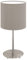 EGLO Tischlampe Pasteri, 1 flammige Textil Tischleuchte, Nachttischlampe aus Metall in Silber und Stoff in Taupe, E27 Fassung, inkl. Schalter, H 40 cm