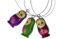 Miniblings 3 Stück Weihnachtsbaumanhänger Baumschmuck Anhänger Xmas Matroschka Holz