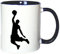 Mister Merchandise Kaffeetasse Becher Basketball Slamdunk Slam Dunk Dunking, Farbe: Weiß-Blau