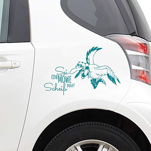 ilka parey wandtattoo-welt® Autotattoo Autoaufkleber Wandtattoo Wandbild Wandaufkleber Möwe Scheiß drauf M2082 - ausgewählte Farbe: *creme* ausgewählte Größe: *M - 30cm breit x 20cm hoch*