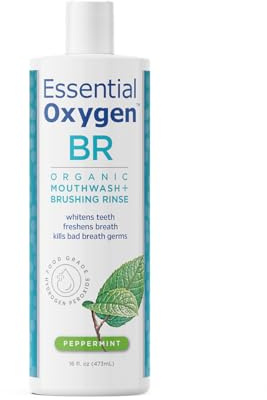 Essential Oxygen 565820 Organic Brushing Rinse Peppermint 16 Fl Oz
