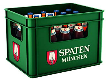 SPATEN Helles Alkoholfrei Flaschenbier, MEHRWEG im Kasten, Alkoholfreies Helles Bier aus München (20 x 0.5 l)