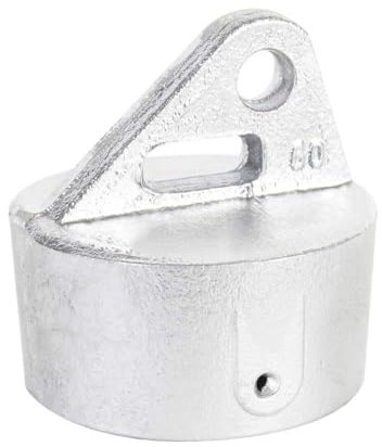 Alberts 655037 Strebenkappe | Aluminium | für Rohr-Ø 60 mm