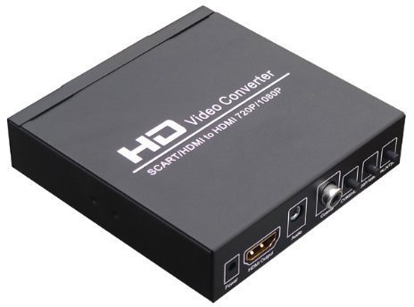 BW SCART + HDMI to HDMI Converter Convert 480I(NTSC)/576I(PAL) format signal to 720P/1080P HDMI signal output for DVD, set-top box, HD player, Game Console PS2/ PS3/ PSP/ Wii/ Xbox 360