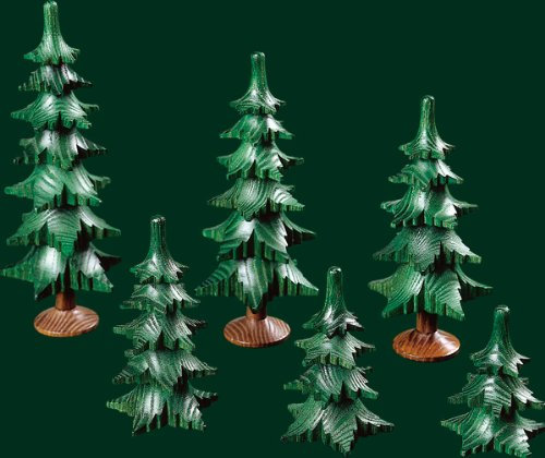 Baum, 6 Kränze mit Stamm und Fuß, Erzgebirge Richard Glässer Seiffen, 27116