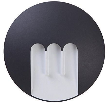 Eco Light Moderne LED-Außenleuchte Mask, rund, 23,5 cm Durchmesser, 440 lm, 9 W, IP54 1871 GR