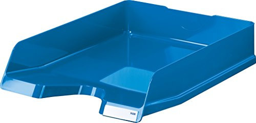 HAN Briefablage Viva, 5 STÜCK, stilvolle Elegante Design-Briefablage in Premium-Qualität. DINA4/C4, mit Beschriftungsclips, 10275-94, blau