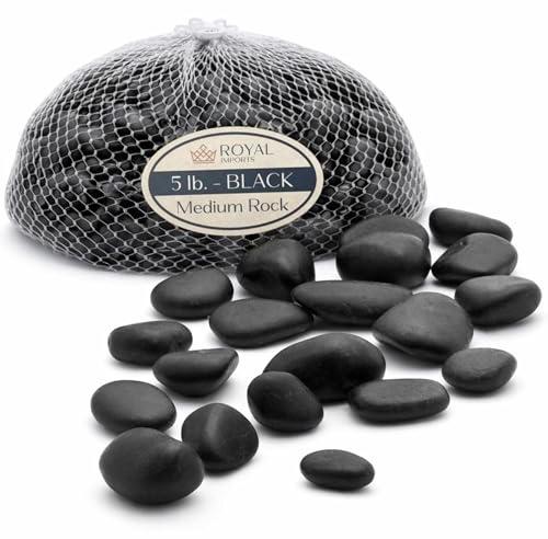 Royal Imports Galets de décoration de Maison de Campagne pour décoration d'aquarium avec Poche en Filet Noir